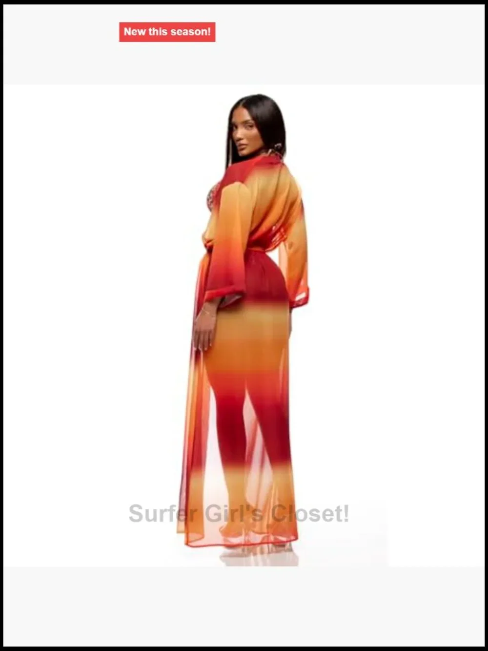 Polyester Mesh Pool Kimono Swim Cover Up Relaxed Fit